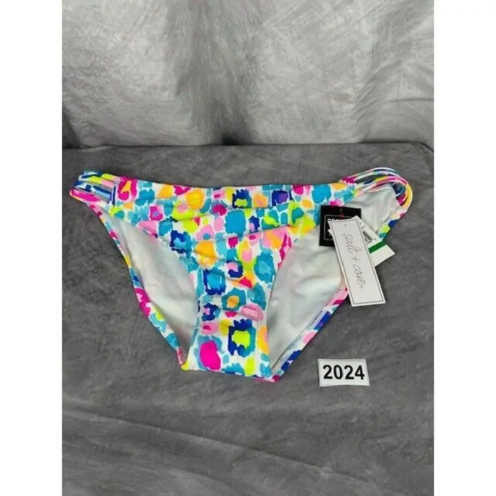 Salt + Cove Womens Strappy Printed Swim Bottom Separates Juniors BHFO 6892 L